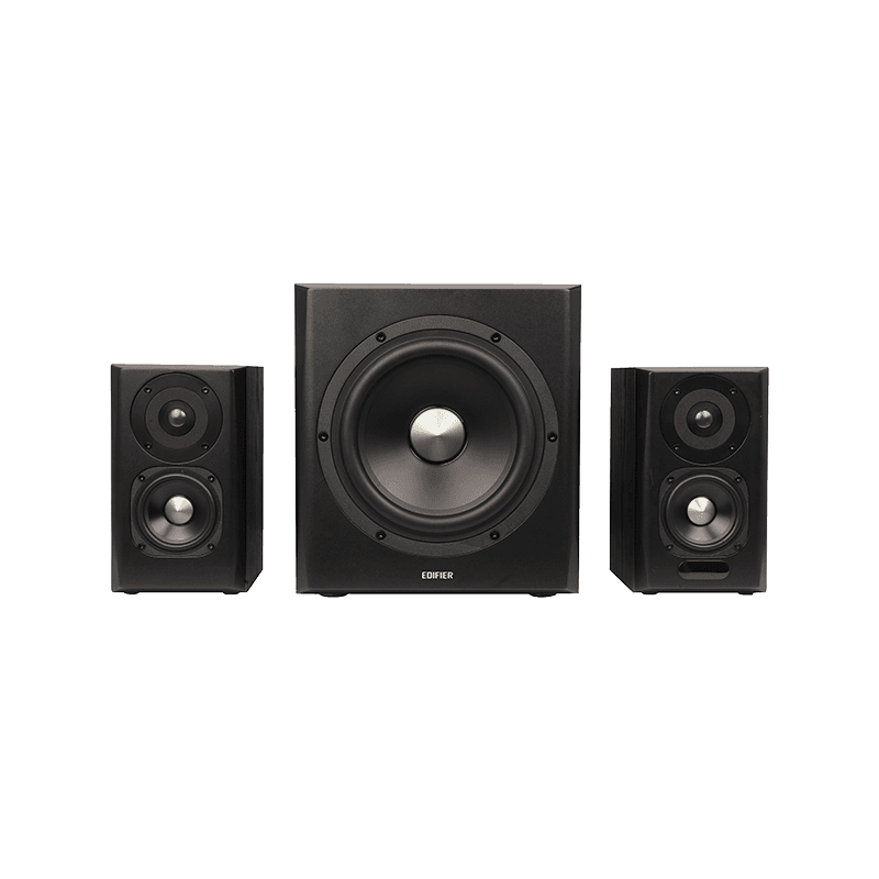 BOXE EDIFIER 2.1, RMS: 150W (2 x 25W, 2 x 15W, 1 x 70W), bluetooth v6.0, telecomanda wireless, volum, bass, treble, Coax/Optical/LineIn/USB-C/HDMI eARC, black, "S355DB-BK" — miniatură