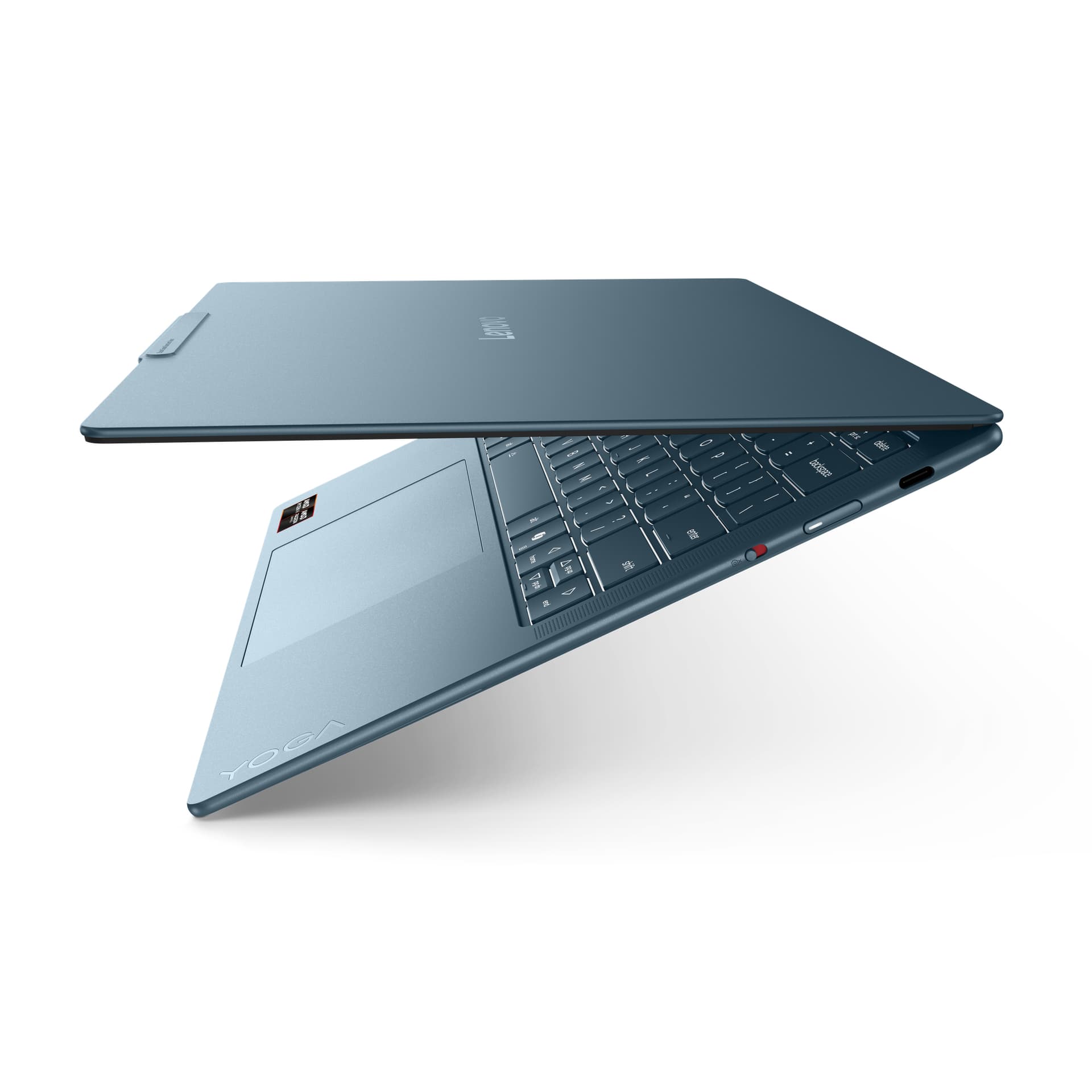 14 Yoga Slim 7 14AGP11, 2.8K OLED 120Hz, Procesor AMD RyzenTM AI 7 445, 32GB LPDDR5X, 1TB SSD, AMD Radeon 840M, Win 11 Home, Tidal Teal, 3Yr Onsite Premium Care "83QS002PRM" — miniatură