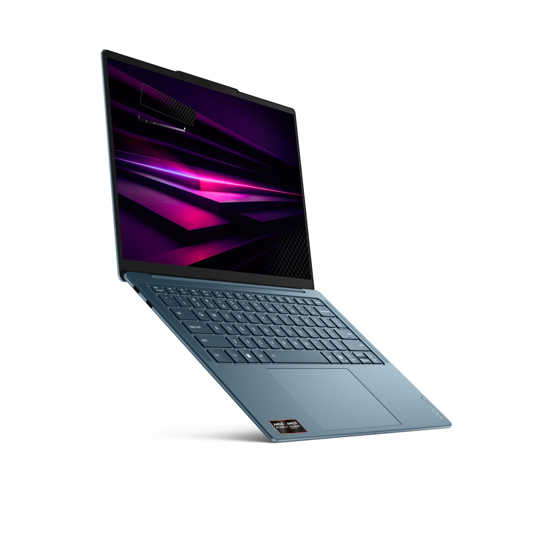 14 Yoga Slim 7 14AGP11, 2.8K OLED 120Hz, Procesor AMD RyzenTM AI 7 445, 32GB LPDDR5X, 1TB SSD, AMD Radeon 840M, Win 11 Home, Tidal Teal, 3Yr Onsite Premium Care "83QS002PRM" — miniatură