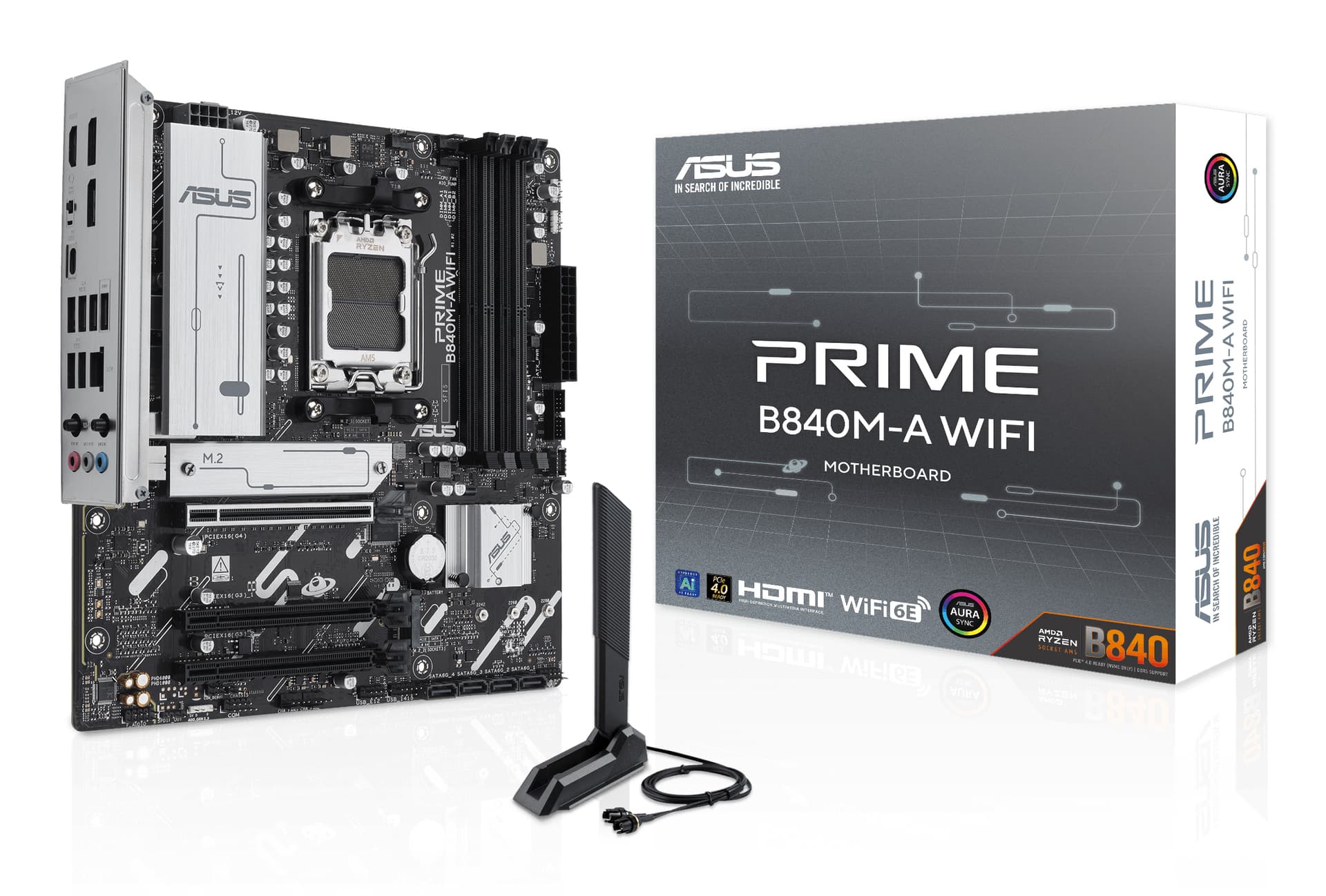 Placa de baza PRIME B840M-A WIFI, AMD B840, Socket AM5, mATX "90MB1J20-M0EAY0"