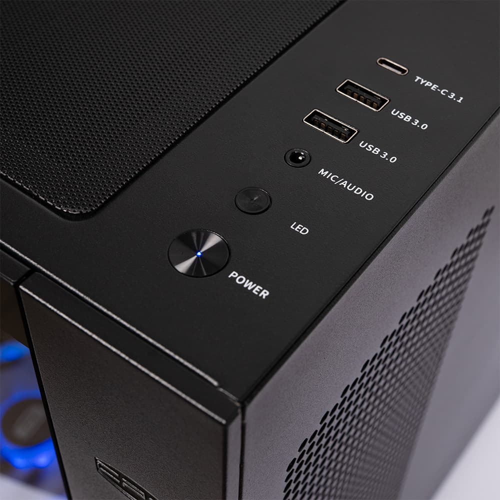 Sistem Destop PC Spacer Gladiator, AMD Ryzen 5 9600X, 32 GB DDR5, 1TB SSD, AsRock Radeon RX 9070 XT Challenger, No Os, Negru, "SPACER-Gladiator-19" — miniatură