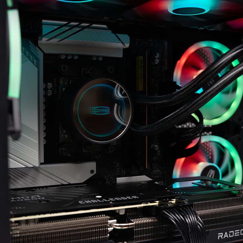 Sistem Destop PC Spacer Gladiator, AMD Ryzen 5 9600X, 32 GB DDR5, 1TB SSD, AsRock Radeon RX 9070 XT Challenger, No Os, Negru, "SPACER-Gladiator-19" — miniatură