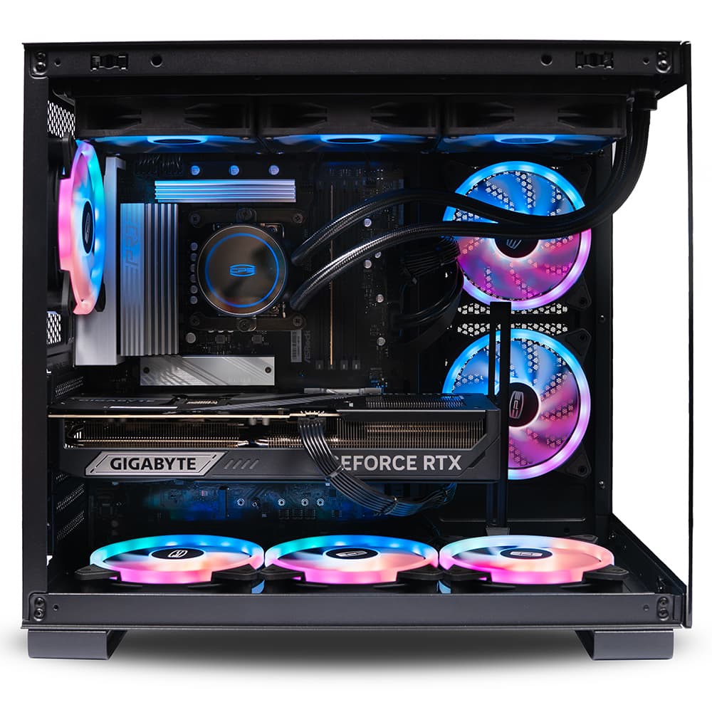 Sistem Desktop PC Spacer Phantom, Ultra 9 25K, 32GB DDR5, 2TB DDR5, GeForce RTX 5080 Windforce OC SFF 16G, No Os, Negru, "SPACER-Phantom-17" — miniatură
