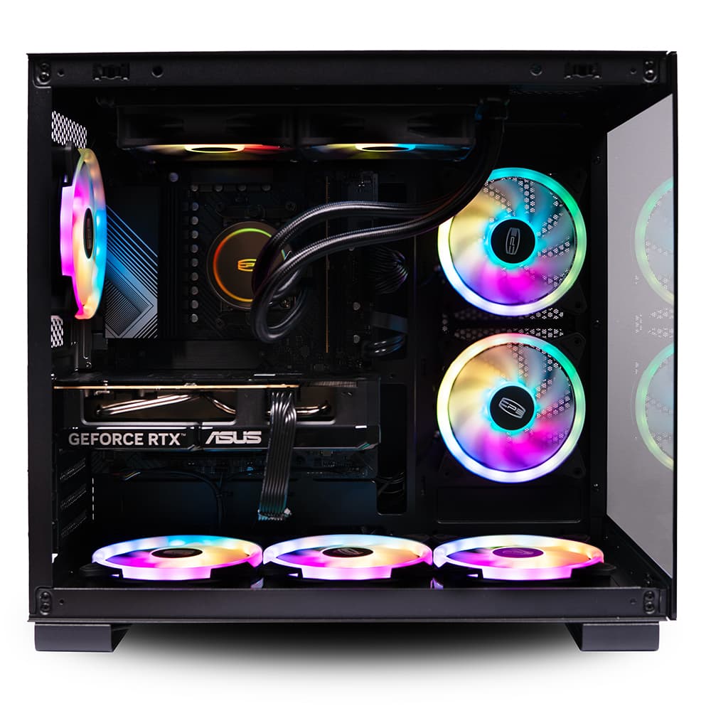 Sistem Destop PC Spacer WarMachine, AMD Ryzen 5 7600X, 32GB DDR5, 1TB SSD, ASUS Dual GeForce RTX 5060 8GB GDDR7, No Os, Negru, "SPACER-WarMachine-18" — miniatură