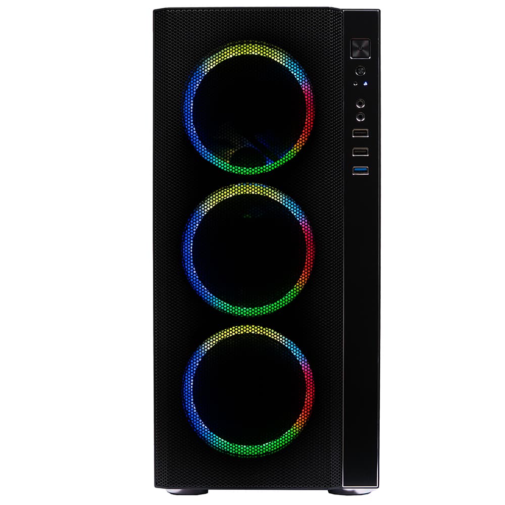 Sistem Destop PC Spacer Assault, AMD Ryzen 5 5500, 16 GB DDR4, 512 GB SSD, INTEL ARC B580 CHALLENGER 12GB OC, No Os, Negru, "SPACER-Assault-22" — miniatură