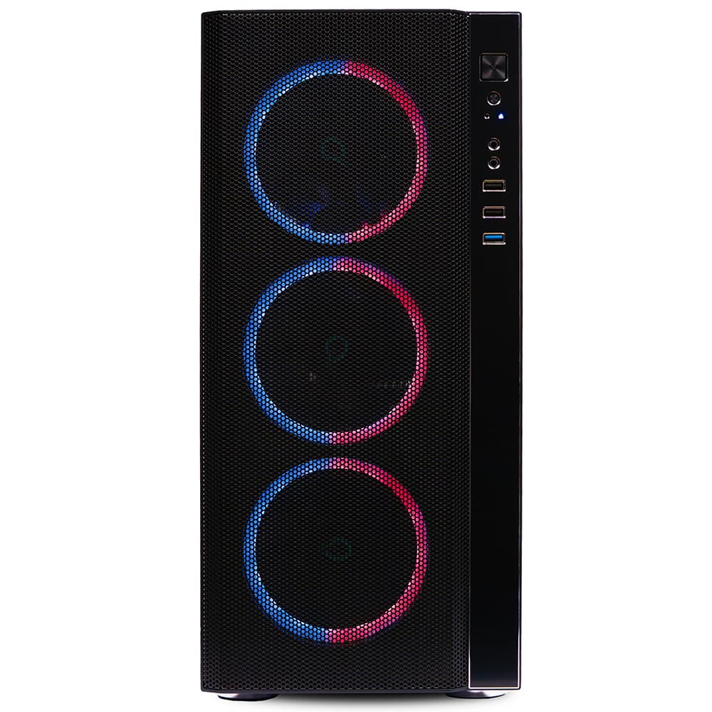 Sistem Destop PC Spacer IronFist, Intel i5-12400F, 16 GB DDR4, 512 GB SSD, INTEL ARC B580 CHALLENGER 12GB OC, No Os, Negru, "SPACER-IronFist-21" — miniatură