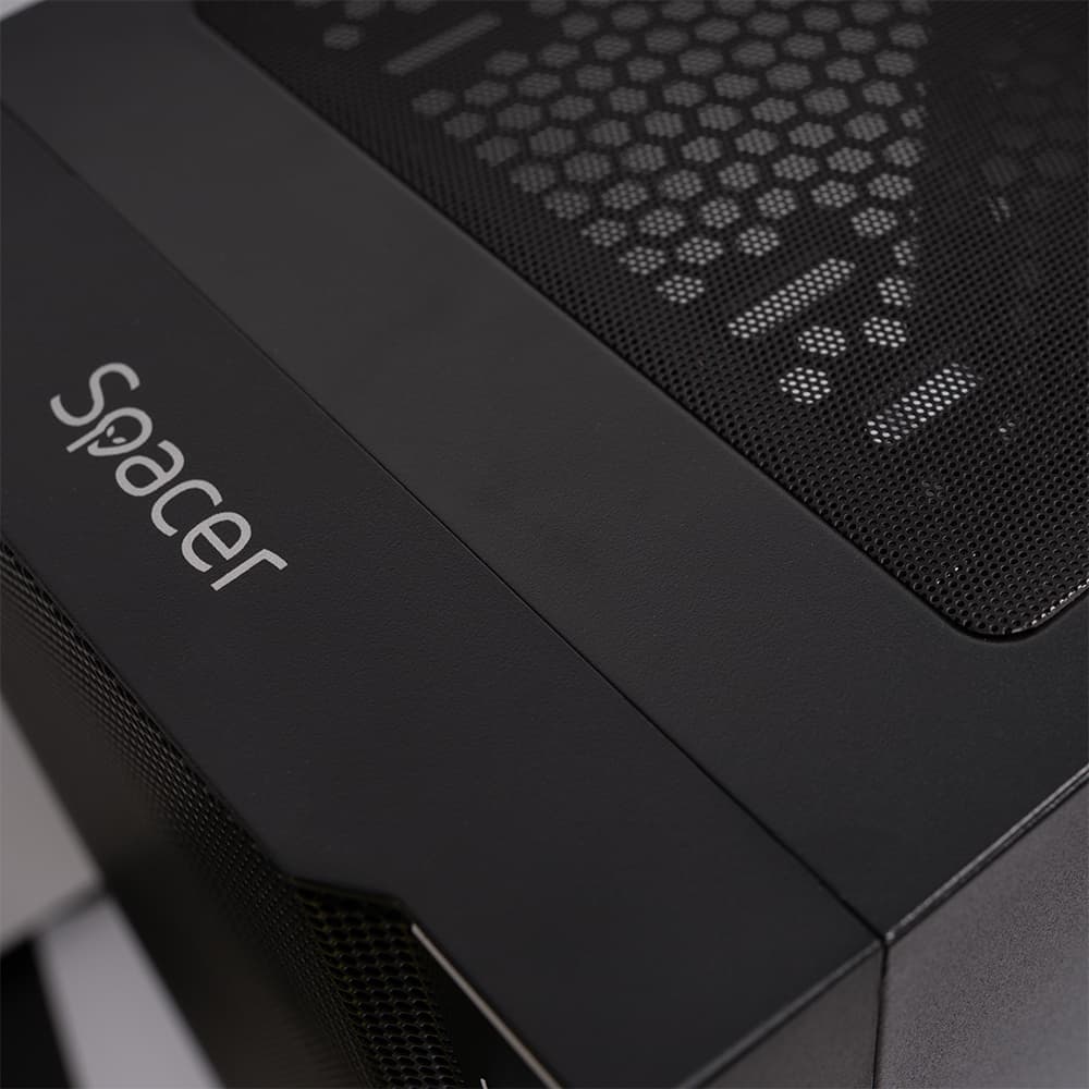 Sistem Destop PC Spacer IronFist, Intel i5-12400F, 16 GB DDR4, 512 GB SSD, INTEL ARC B580 CHALLENGER 12GB OC, No Os, Negru, "SPACER-IronFist-21" — miniatură