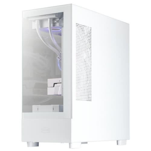 CARCASA PCCooler "C3 Q500", middle tower, gaming, fara sursa, suporta 7xfan, PSU shroud, USB Type-C x 1, USB 3.0 x 1, USB 2.0 x 1, audio+mic, 7 sloturi expansiune, alb, "C3 Q500 WH" — miniatură