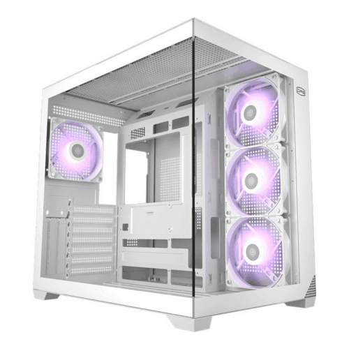 CARCASA PCCooler "C3 T700 ARGB", middle tower, gaming, fara sursa, suporta 10xfan, 4xfan inclus, USB Type-C x 1, USB 3.0 x 1, USB 2.0 x 1, audio+mic, 7 sloturi expansiune, alb, "C3 T700 ARGB WH" — miniatură