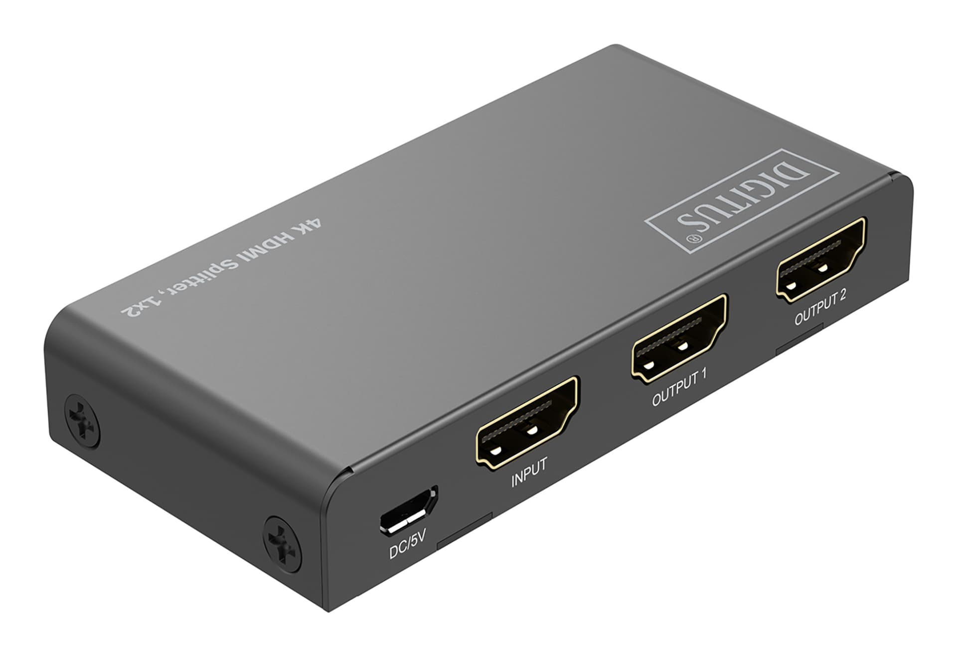 Digitus 4K HDMI Splitter, 1x2 (black, with downscaler) "DS-55336" — miniatură