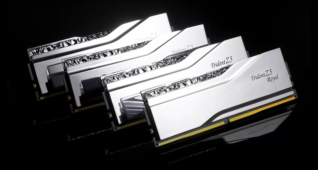 Trident Z5 Royal 32GB DDR5 6400MHz CL30 Dual Channel Kit Silver "F5-6400J3039G16GX2-TR5S" — miniatură