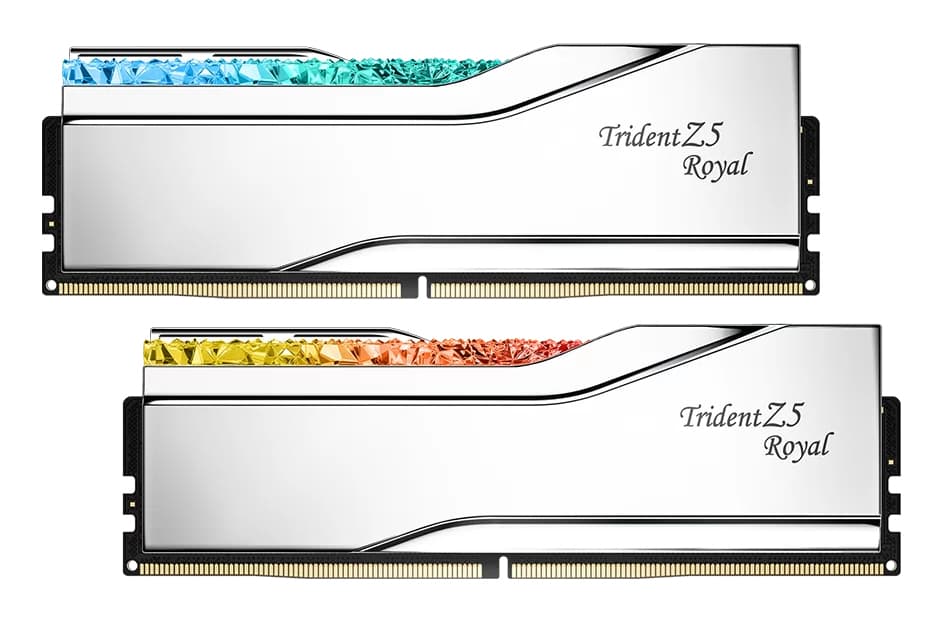 Trident Z5 Royal 32GB DDR5 6400MHz CL30 Dual Channel Kit Silver "F5-6400J3039G16GX2-TR5S" — miniatură