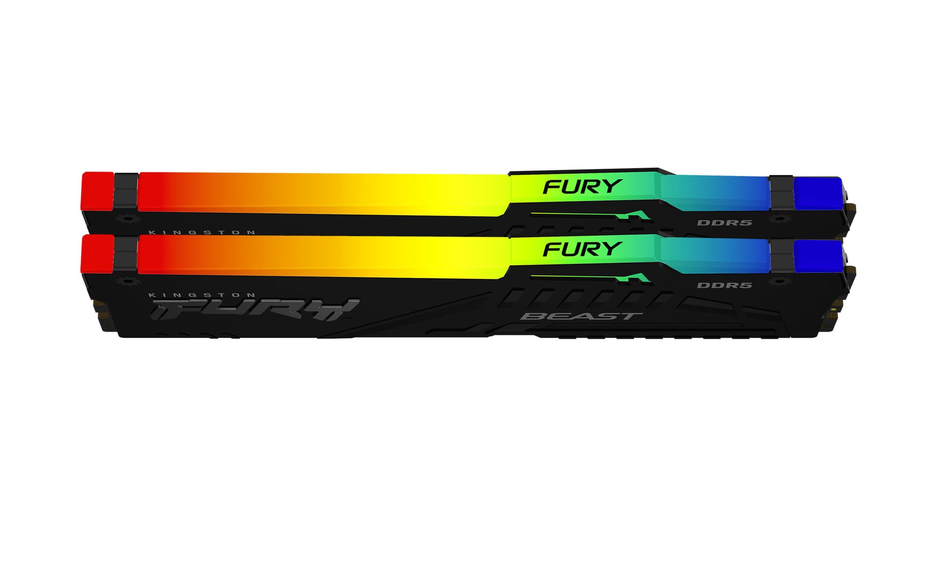 KINGSTON FURY Beast RGB, DDR5, 128GB, KIT (2x64GB), 5600MHz, CL36, Negru "KF556C36BBEAK2-128" — miniatură