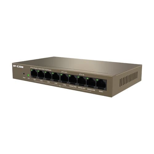 SWITCH IP-COM managed cloud, 9 porturi gigabit RJ-45, 802.3at/af-compliant PoE+ max110W, metalic "M20-8G-PoE"