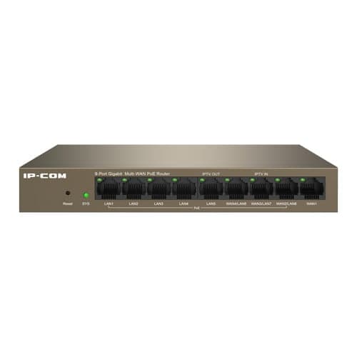 SWITCH IP-COM managed cloud, 9 porturi gigabit RJ-45, 802.3at/af-compliant PoE+ max110W, metalic "M20-8G-PoE" — miniatură