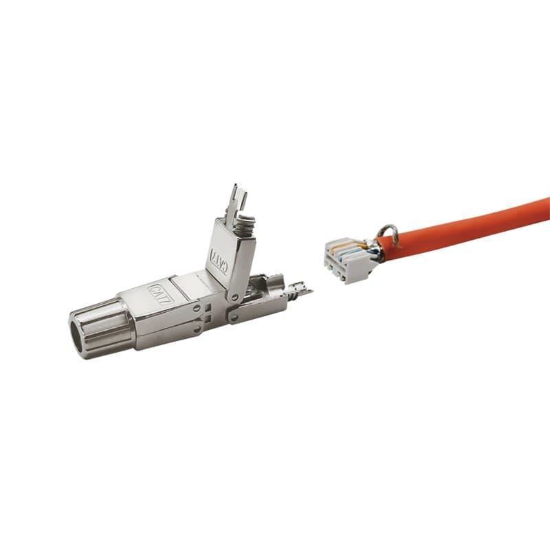 CUPLA RJ-45 LOGILINK pt. cablu UTP, FTP, Cat6a | Cat7 | Cat7a, RJ-45 (T), metal, AWG22-24, cablu 6-8.5mm, tool-free,1 buc, "MP0057" — miniatură
