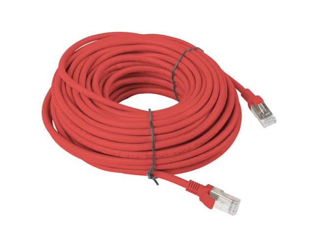 Cable PATCHCORD KAT.6 FTP 30M red FLUKE PASSED "PCF6-10CC-3000-R" — miniatură