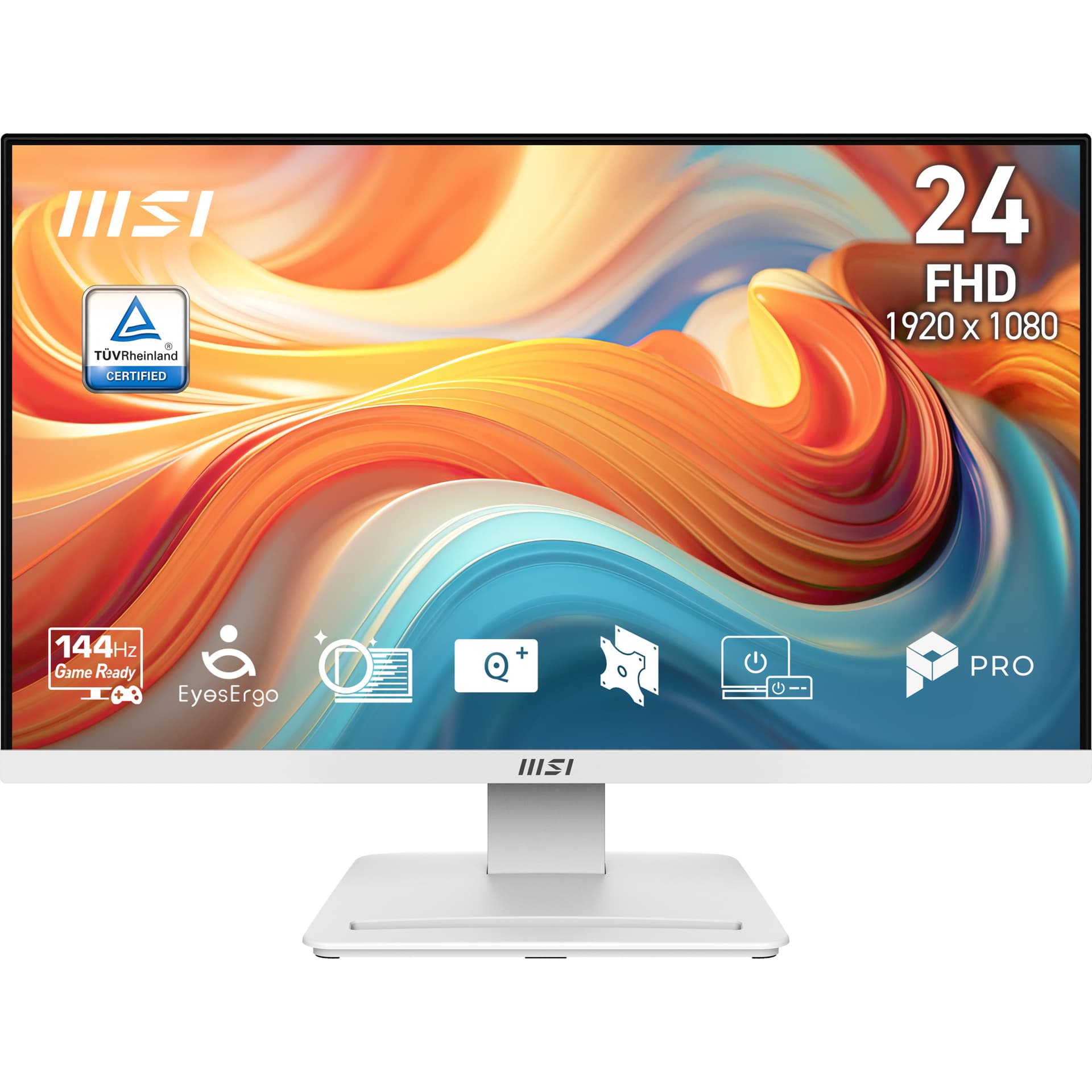 Monitor MSI PRO MP241W E14V, VA, 23.8", Full HD, 1920 x 1080, HDMI, DisplayPort, 144Hz, 1 ms, Alb "PRO MP241W E14V"
