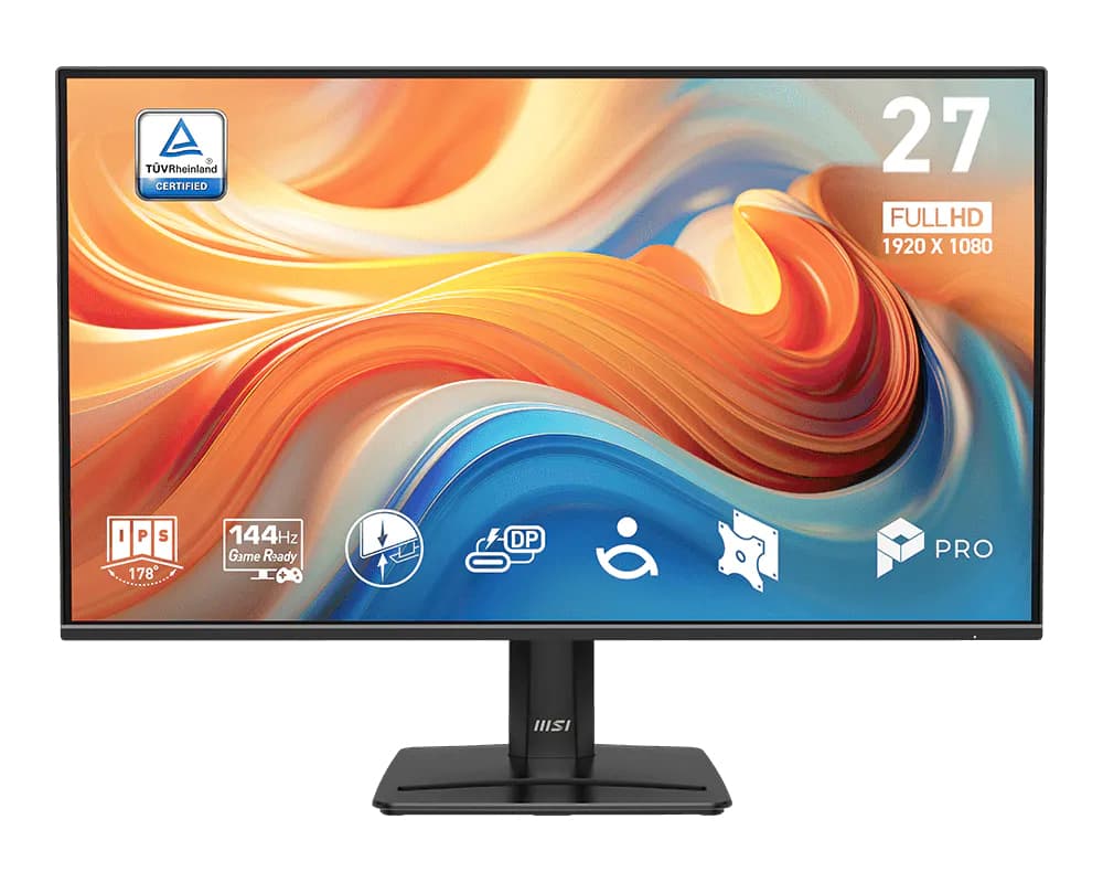 Monitor MSI PRO MP272 E14C, IPS, 27", Full HD, 1920 x 1080, HDMI, AMD FreeSync, Boxe, 144Hz, 1 ms, Negru "PRO MP272 E14C"