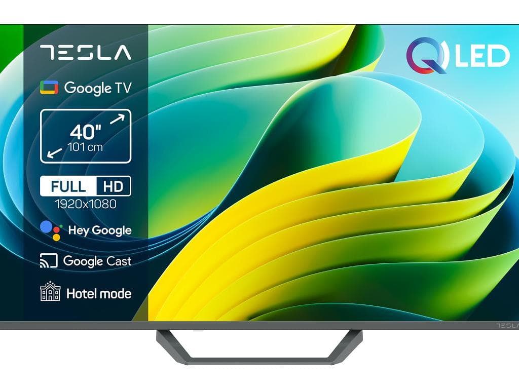 Tesla Google TV QLED Q40E665GFS, 101 cm, FHD, gri350 cd/m, CI+, HDR, VESA 200x100mm "Q40E665GFS"