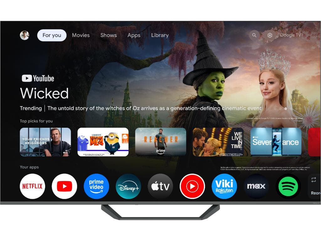 Tesla Google TV QLED Q65E655GUS, 165 cm, UHD, gri380 cd/m, CI+, HDR, VESA 200x400mm "Q65E655GUS" — miniatură
