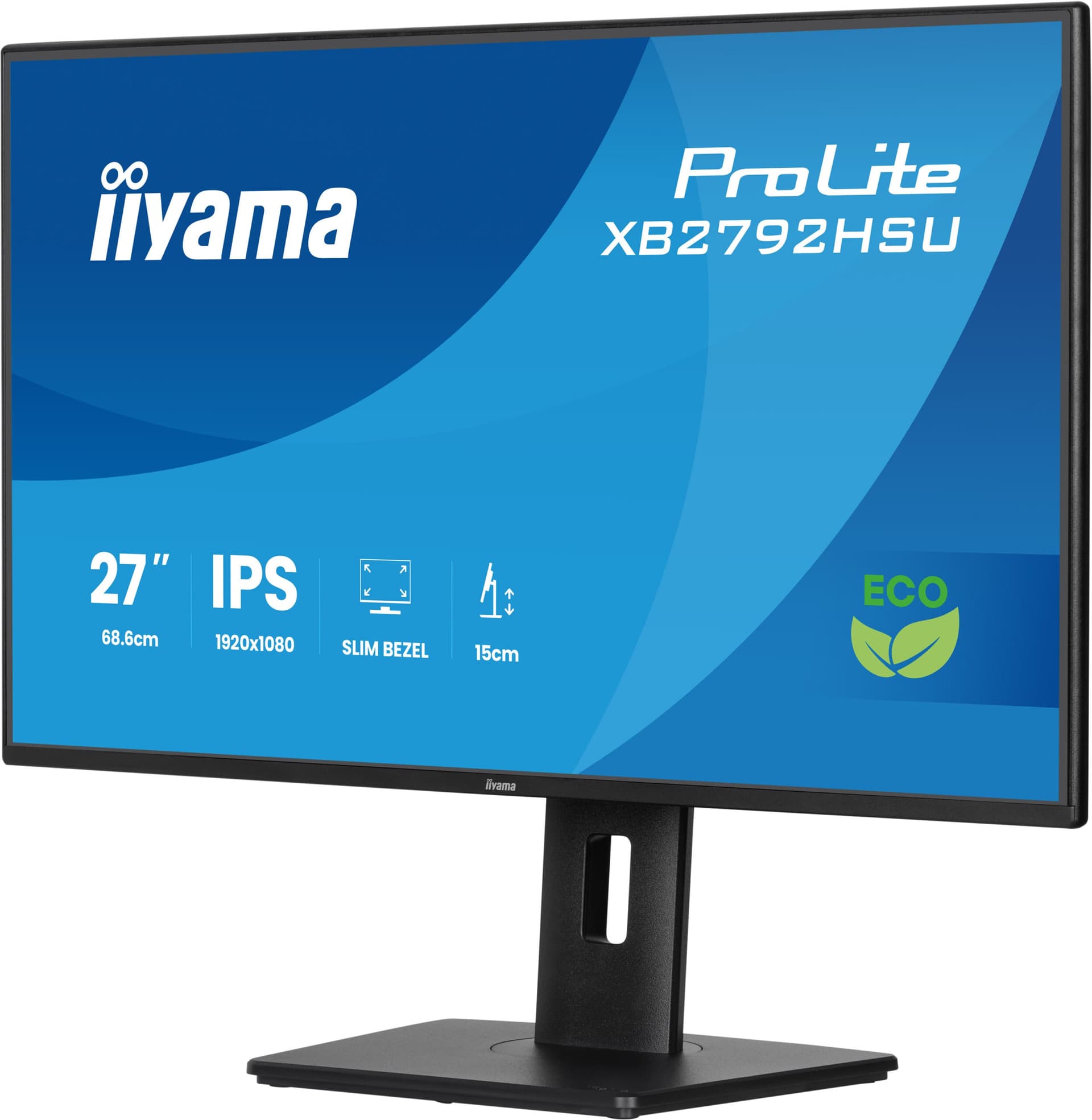 IIYAMA Monitor LED XB2792HSU-B1 27" IPS 1920x1080 4-side slim bezel 120Hz 300cd 1500:1 3ms HDMI DP USB HUB Full Ergo "XB2792HSU-B1" — miniatură