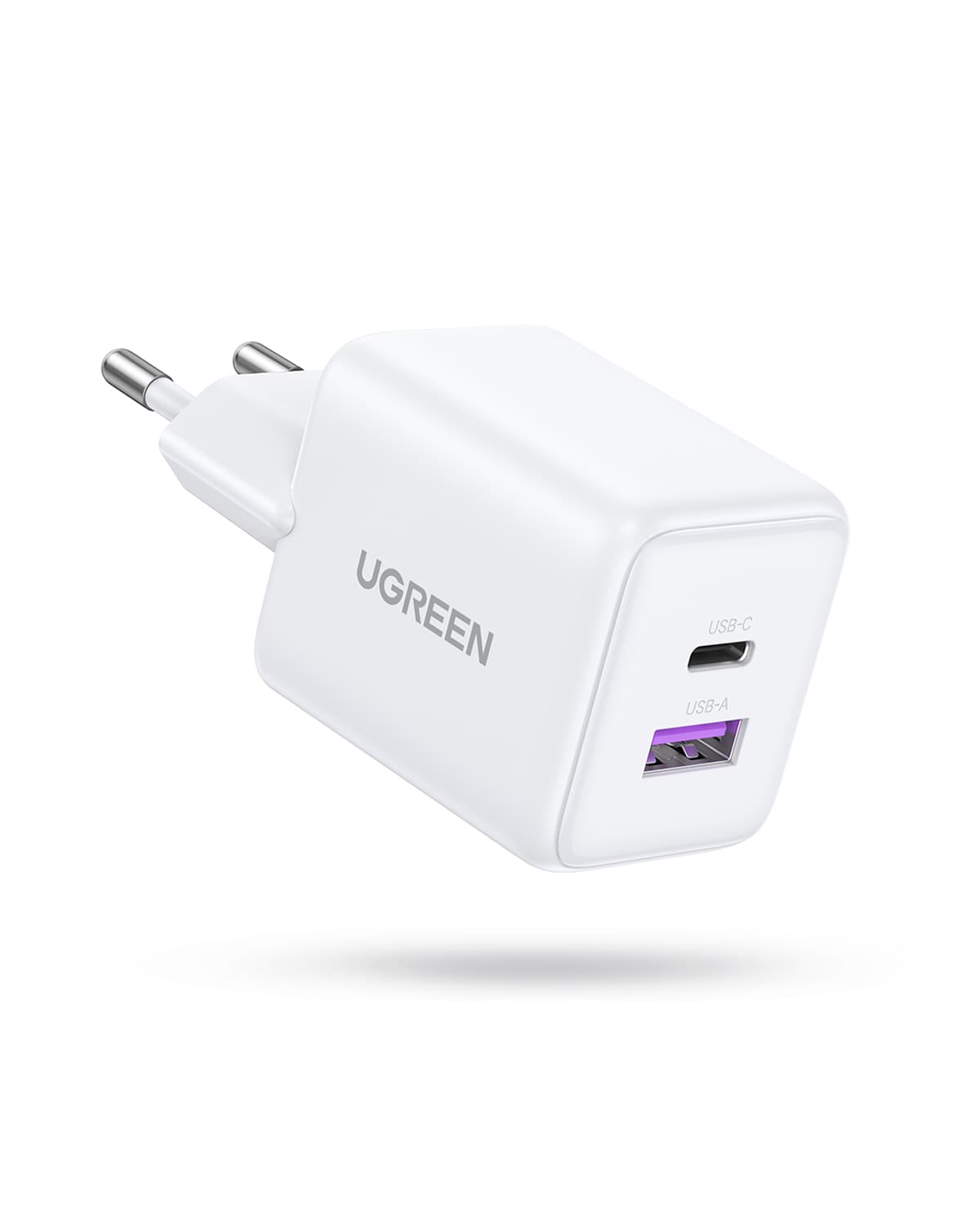 INCARCATOR retea Ugreen GaN "X516" Quick Charge 30W, 1 x USB Type-C, 1 x USB, alb "65015"