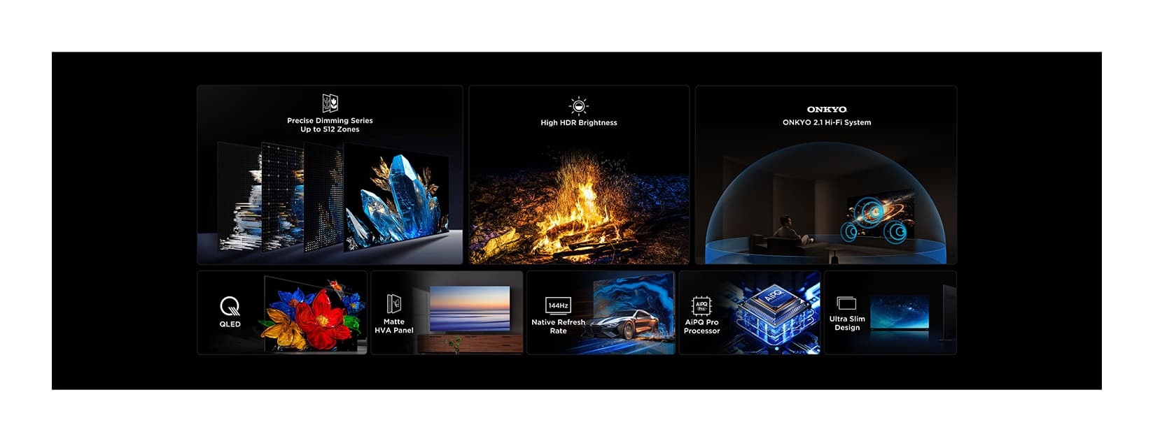 Smart TV QD-MiniLED 75C6K Seria C6K 189cm 4K UHD HDR "75C6K" — miniatură
