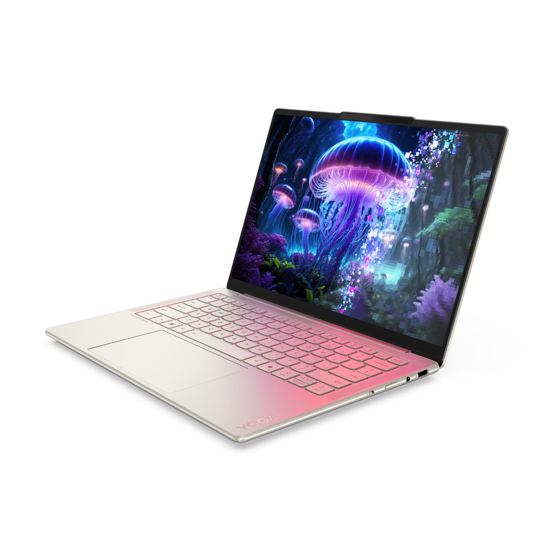 14 Yoga Slim 7 14ILL10, WUXGA OLED, Procesor Intel® CoreTM Ultra 7 256V, 16GB LPDDR5X, 1TB SSD, Intel Arc 140V, Win 11 Home, Seashell, 3Yr "83JX00DWRM" — miniatură