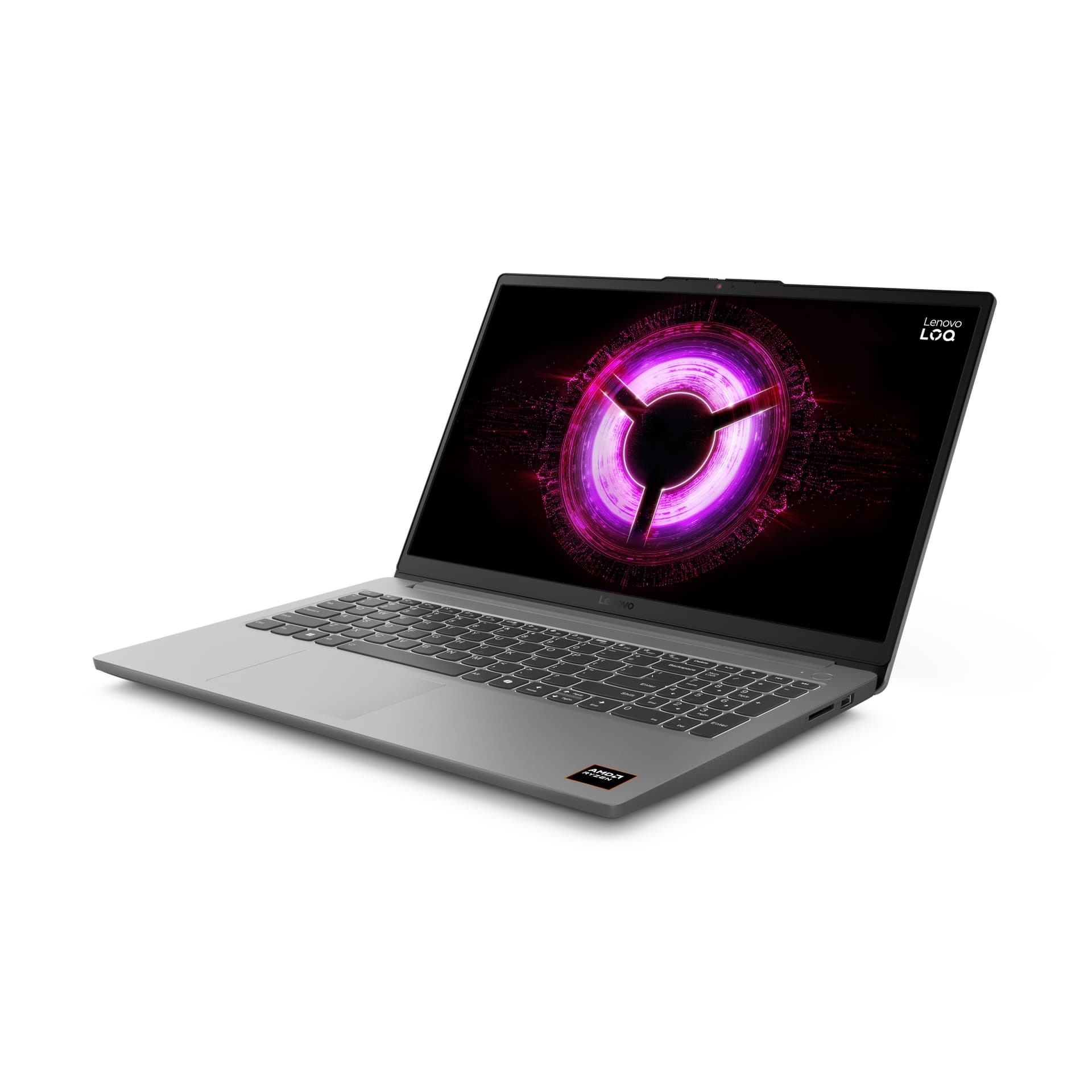 Gaming 15.6 LOQ 15ARP10E, FHD IPS 144Hz, Procesor AMD RyzenTM 7 170 (16M Cache, up to 4.75 GHz), 16GB DDR5, 1TB SSD, GeForce RTX 4050 6GB, No OS, Luna Grey "83S000BGRM" — miniatură