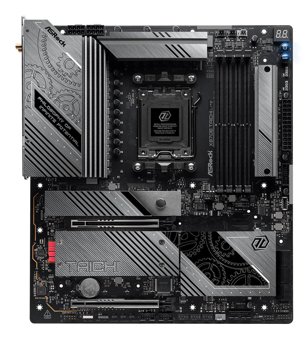 Placa de baza ASRock X870E Taichi Lite, AMD X870E, AM5, eATX, DDR5 "90-MXBPA0-A0UAYZ" — miniatură