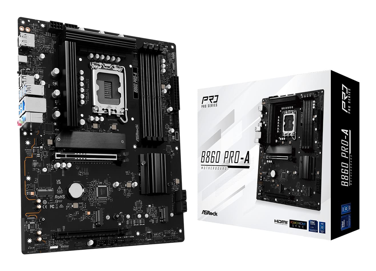 Placa de baza ASRock B860 PRO-A, Intel B860, LGA 1851, DDR5, ATX "90-MXBRN0-A0UAYZ"