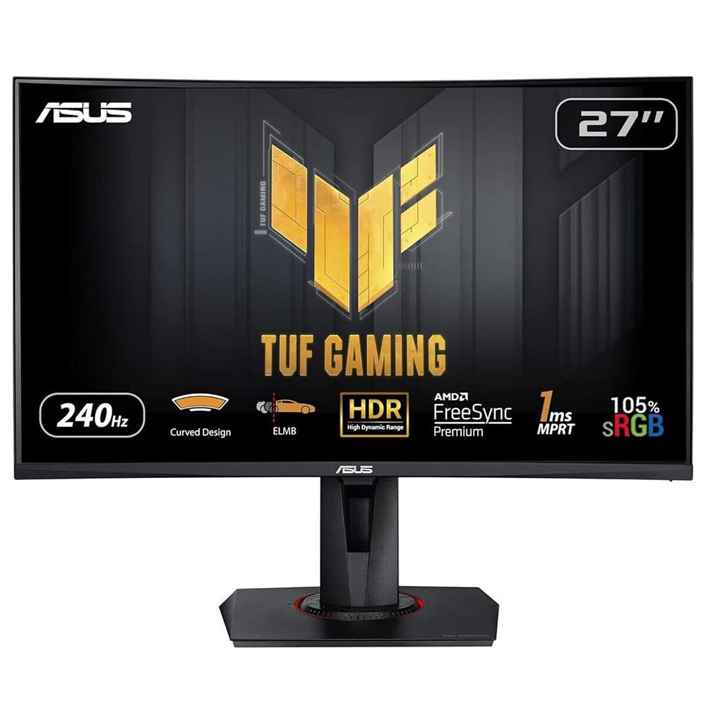 Monitor Gaming IPS LED ASUS TUF 27" VG27VQM, Full HD (1920 x 1080), HDMI, DisplayPort, AMD FreeSync, Ecran Curbat, Pivot, Boxe, 240 Hz, 1 ms (Negru) "90LM0510-B03E70"