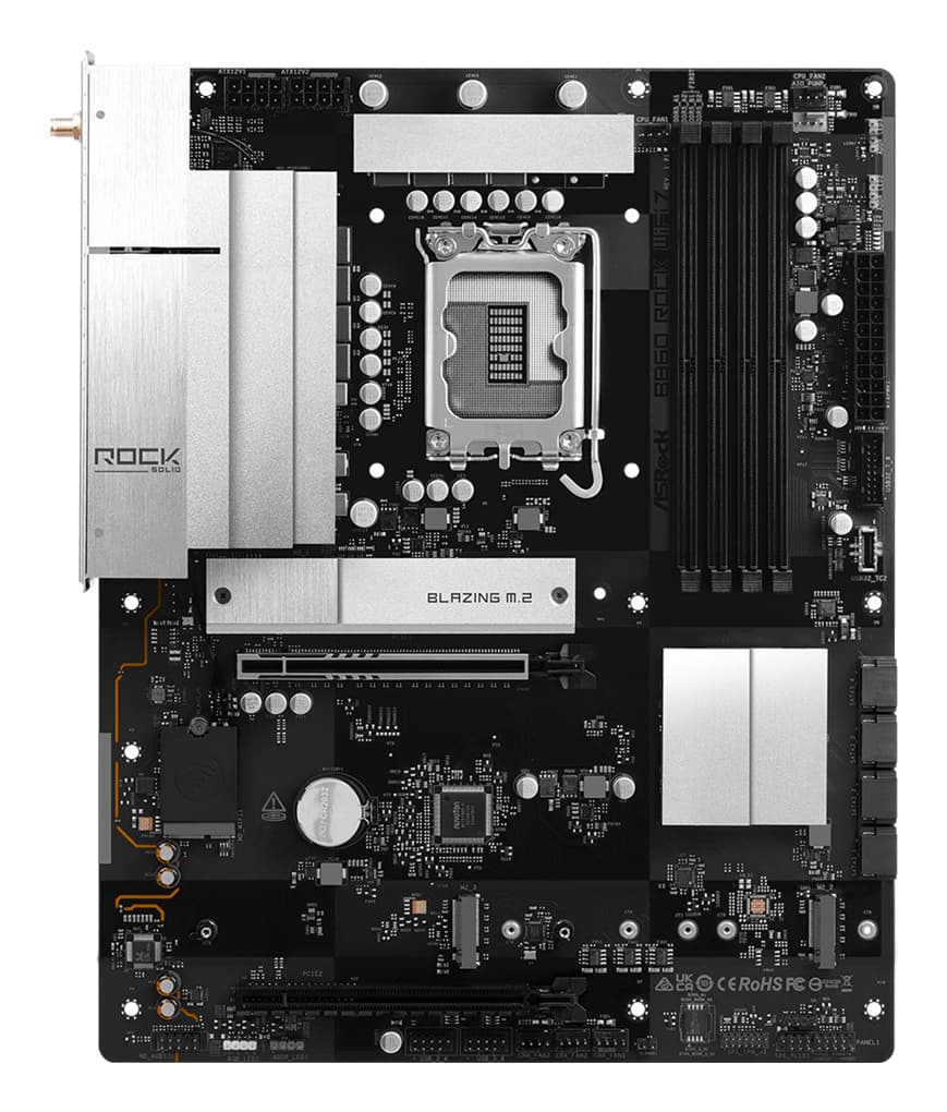 Placa de baza, format atx, 1851, DDR5, B860 "B860 ROCK WIFI 7" — miniatură
