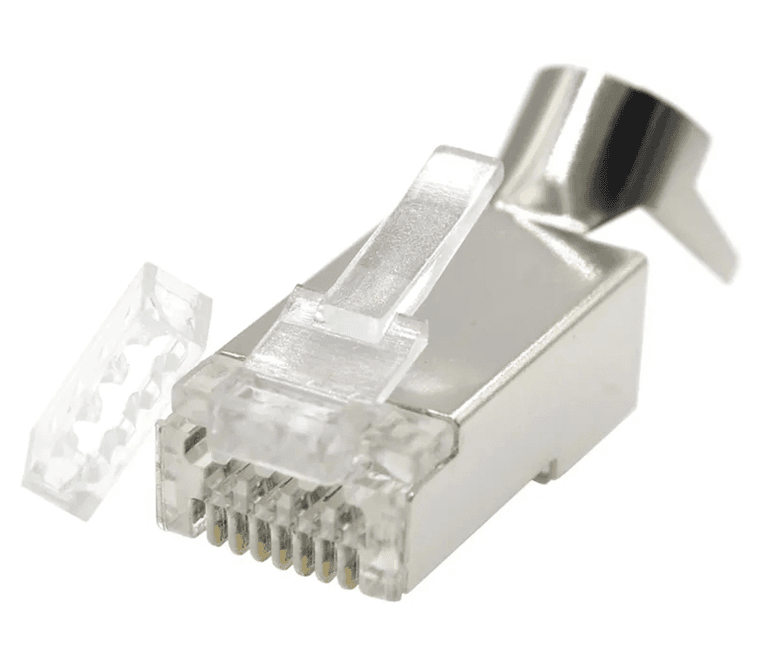 MUFA RJ-45 GEMBIRD pt. cablu FTP/SFTP, Cat7, RJ-45 (T) | RJ-45 (T) tip pass-through, ecranat, plastic cu metal, 50 buc, "LC-PTF7-01/50" — miniatură