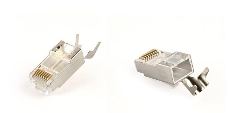 MUFA RJ-45 GEMBIRD pt. cablu FTP/SFTP, Cat7, RJ-45 (T) | RJ-45 (T) tip pass-through, ecranat, plastic cu metal, 50 buc, "LC-PTF7-01/50" — miniatură
