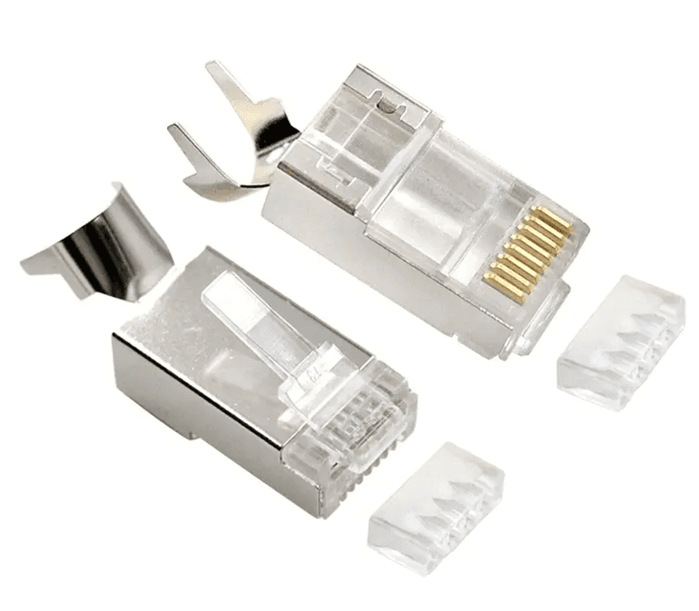 MUFA RJ-45 GEMBIRD pt. cablu FTP/SFTP, Cat7, RJ-45 (T) | RJ-45 (T) tip pass-through, ecranat, plastic cu metal, 50 buc, "LC-PTF7-01/50"