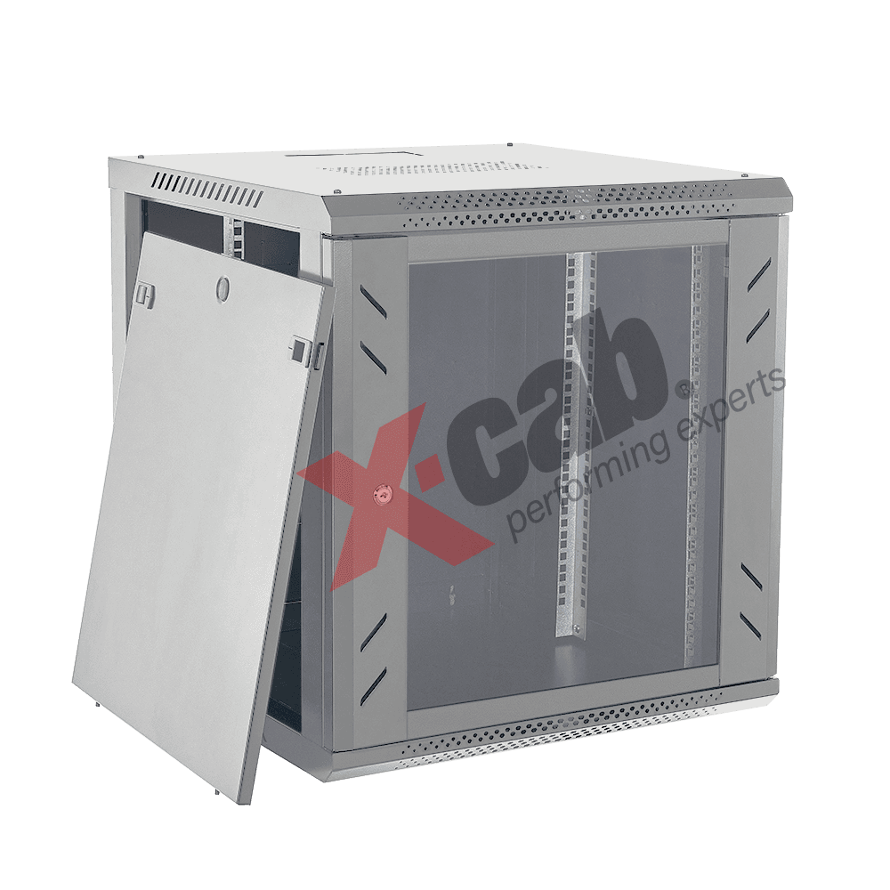 Cabinet metalic de perete 19", tip rack wallmount, 18U 600x600 mm, Xcab S Gri "Xcab-18U60S.7035" — miniatură