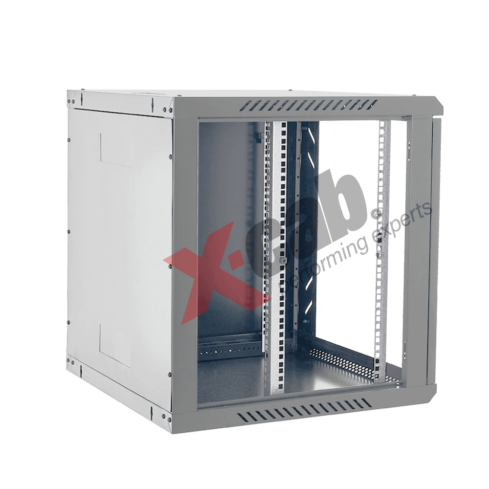 Cabinet metalic de perete 19", tip rack wallmount, 18U 600x600 mm, Xcab S Gri "Xcab-18U60S.7035" — miniatură