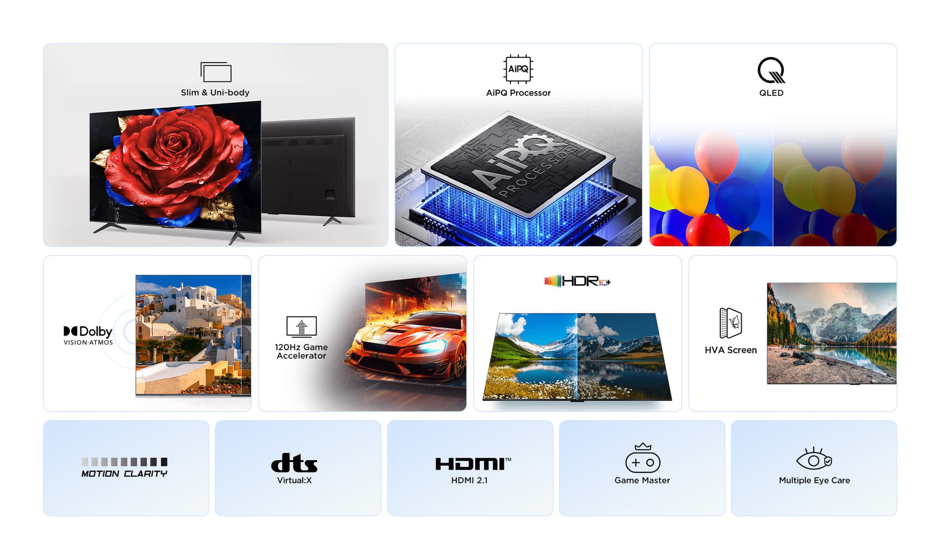 Televizor QLED TCL 127 cm (50") 50P79K, Ultra HD 4K, Smart TV, WiFi, CI+ "50P79K" — miniatură