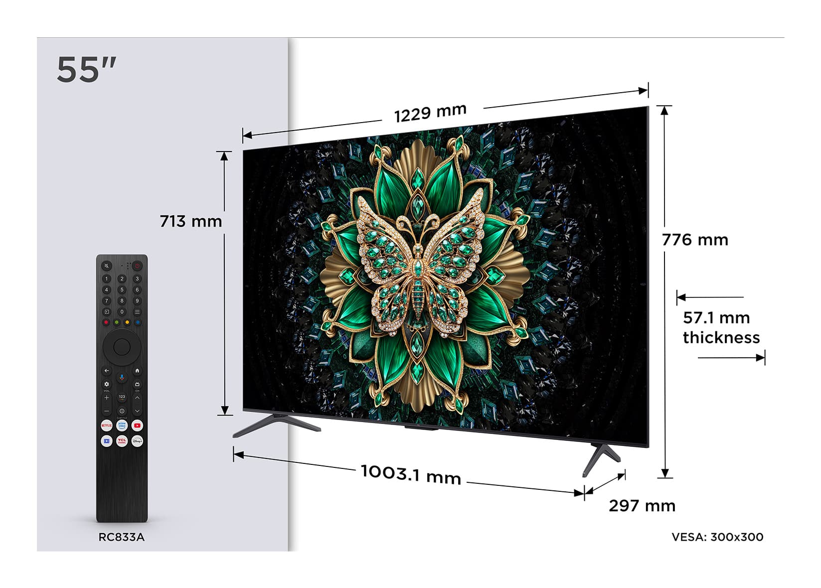 Smart TV QD-MiniLED 55C6K Seria C6K 139cm 4K UHD HDR "55C6K"