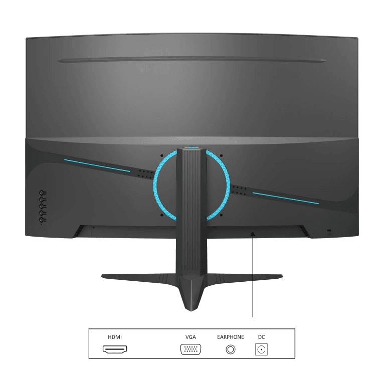 Monitor LED Gaming Curbat 27 inch OptimX MT27Y, Full HD,1920x1020, VGA, HDMI, Slim, NoFrame, LED "75255" — miniatură