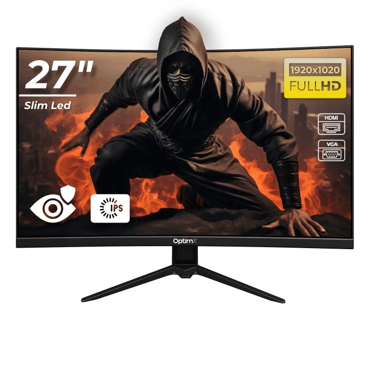 Monitor LED Gaming Curbat 27 inch OptimX MT27Y, Full HD,1920x1020, VGA, HDMI, Slim, NoFrame, LED "75255"