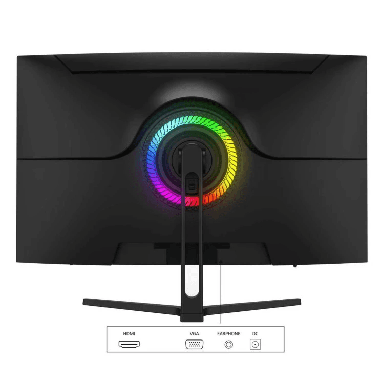 Monitor LED Gaming Curbat 32 inch OptimX MT32J, Full HD 1920x1020 VGA, HDMI, Slim, RGB Light "75256" — miniatură