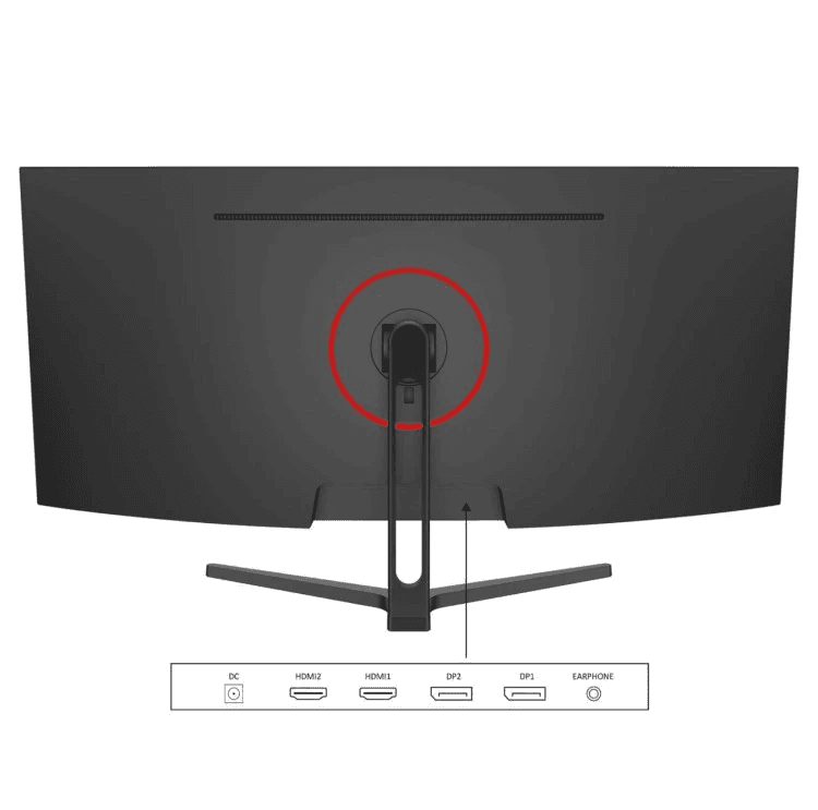 Monitor LED Gaming Curbat 34 inch OptimX MT34J, Ultra Wide Quad HD 3440 x 1440 2K, 100Hz, 2x HDMI, 2x DisplayPort, Slim, No Frame "75258" — miniatură