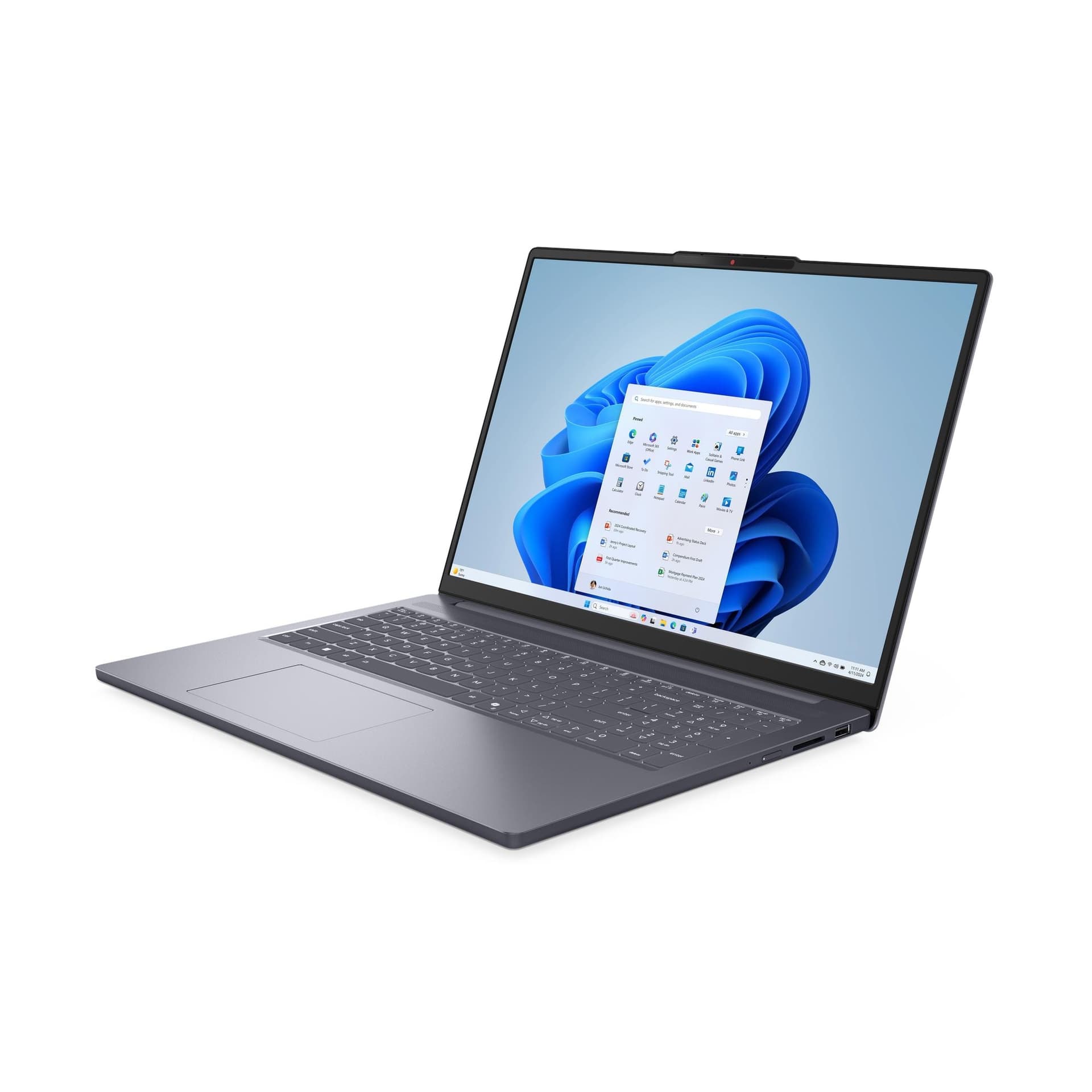 16 IdeaPad Slim 3 16IRH10, WUXGA IPS, Procesor Intel® CoreTM i5-13420H (12M Cache, up to 4.60 GHz), 16GB DDR5, 1TB SSD, Intel UHD, No OS, Luna Grey "83K2009LRM" — miniatură