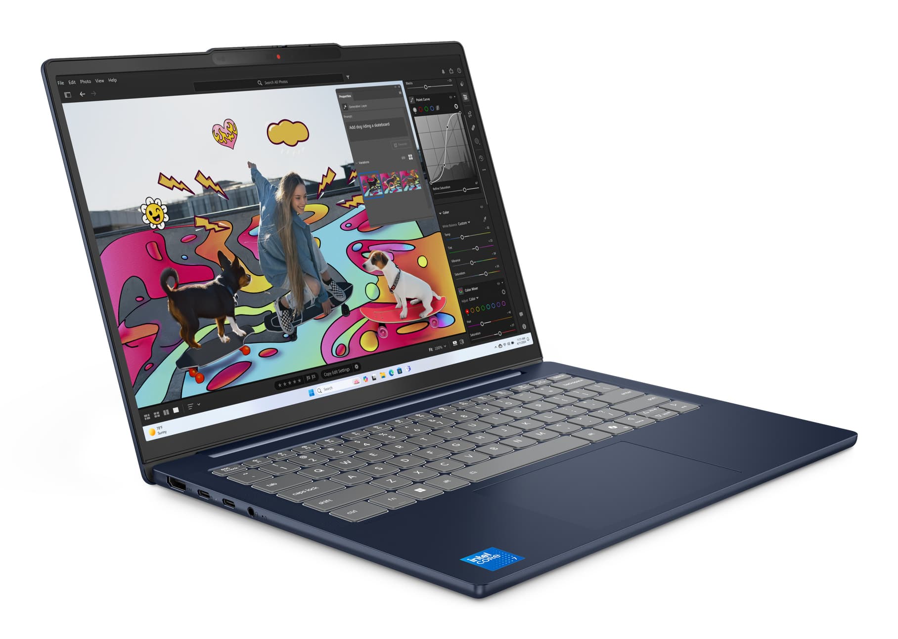 14 IdeaPad Slim 5 14IMH10, WUXGA OLED, Procesor Intel® CoreTM Ultra 5 135H (18M Cache, up to 4.60 GHz), 16GB DDR5, 1TB SSD, Intel Arc, No OS, Cosmic Blue "83V60029RM" — miniatură