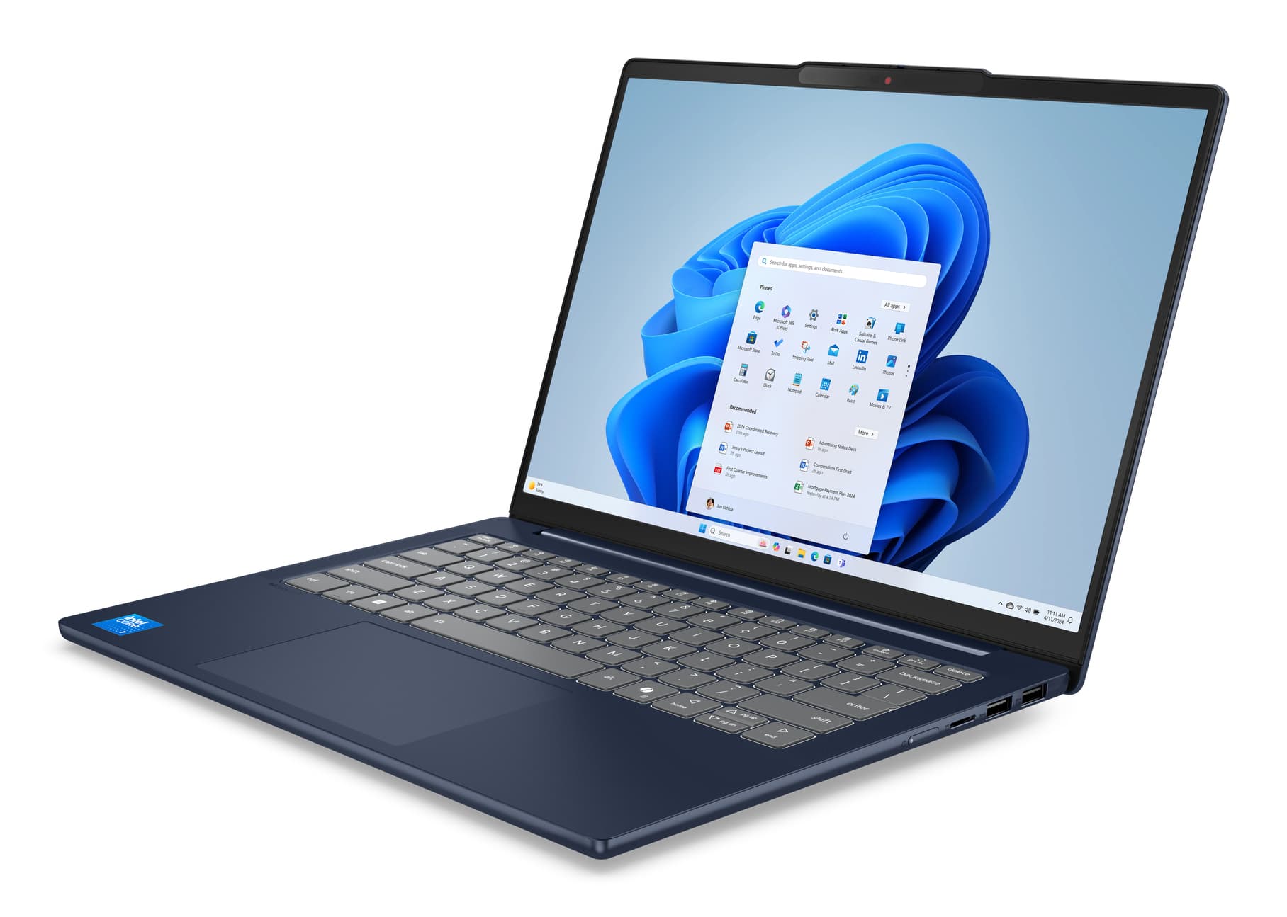 14 IdeaPad Slim 5 14IMH10, WUXGA OLED, Procesor Intel® CoreTM Ultra 5 135H (18M Cache, up to 4.60 GHz), 16GB DDR5, 1TB SSD, Intel Arc, No OS, Cosmic Blue "83V60029RM" — miniatură