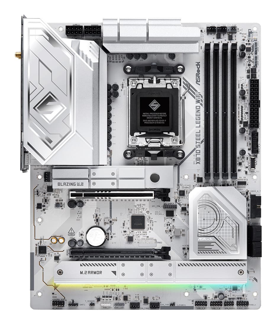 Placa de baza X870 Steel Legend WiFi AM5 ATX DDR5 retail "90-MXBPJ0-A0UAYZ" — miniatură