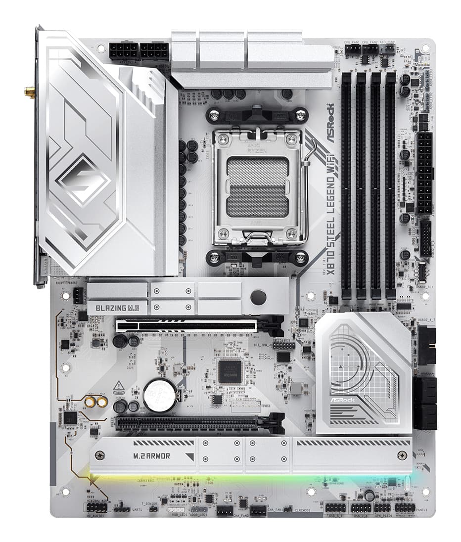 Placa de baza X870 Steel Legend WiFi AM5 ATX DDR5 retail "90-MXBPJ0-A0UAYZ" — miniatură